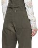 OPEN YY OPEN YY Brown Cargo Pocket Cotton Overalls - 3