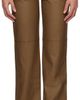 OPEN YY OPEN YY Brown Straight-Leg Faux-Leather Trousers - 1