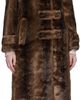 OPEN YY OPEN YY Brown Tab Toggle Faux-Fur Coat - 4