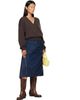 OPEN YY OPEN YY Brown Wool Criss Cross Wrap Knit Sweater - 4