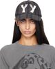 OPEN YY OPEN YY Brown 'Yy' Checkered Heart Bone Ball Cap - 1
