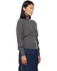 OPEN YY OPEN YY Gray Button Up Blouson Cardigan - 2