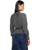 OPEN YY OPEN YY Gray Button Up Blouson Cardigan - 3