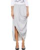 OPEN YY OPEN YY Gray Draped Cotton Midi Skirt - 1