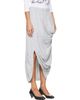 OPEN YY OPEN YY Gray Draped Cotton Midi Skirt - 2