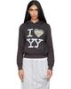 OPEN YY OPEN YY Gray 'I Love Yy' Hoodie - 1