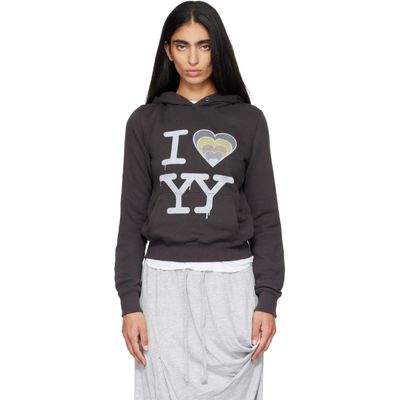 OPEN YY OPEN YY Gray 'I Love Yy' Hoodie