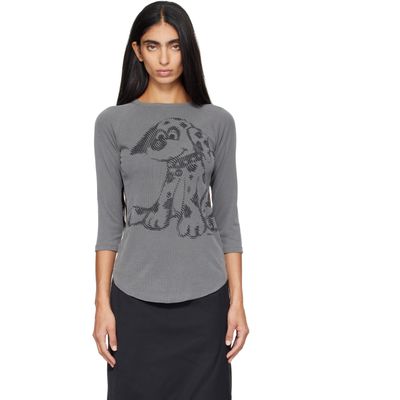 OPEN YY OPEN YY Gray 'Pet Club' Dalmatian Doodle T-Shirt