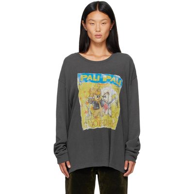 OPEN YY OPEN YY Gray Pet Club Rocker Long Sleeve T-shirt