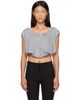 OPEN YY OPEN YY Gray Shirred Jersey Vest - 1