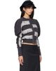 OPEN YY OPEN YY Gray Slouchy Puff Panel Cardigan - 2