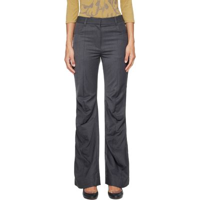 OPEN YY OPEN YY Gray Tailored Bootcut Trousers