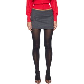 OPEN YY OPEN YY Gray Tailored Trouser Miniskirt