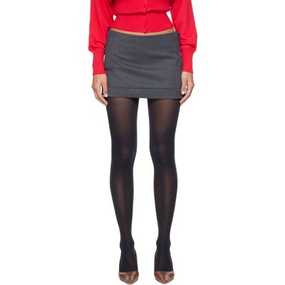 OPEN YY OPEN YY Gray Tailored Trouser Miniskirt