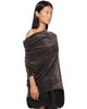 OPEN YY OPEN YY Gray Velvet Cowl Neck T-shirt - 2