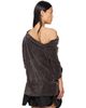 OPEN YY OPEN YY Gray Velvet Cowl Neck T-shirt - 3