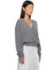 OPEN YY OPEN YY Gray Wool Criss Cross Wrap Knit Sweater - 2