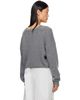 OPEN YY OPEN YY Gray Wool Criss Cross Wrap Knit Sweater - 3