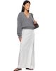 OPEN YY OPEN YY Gray Wool Criss Cross Wrap Knit Sweater - 4