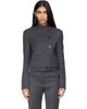 OPEN YY OPEN YY Gray Wool Double-Breasted Blazer - 1