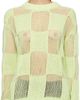 OPEN YY OPEN YY Green Check Sweater - 1