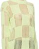 OPEN YY OPEN YY Green Check Sweater - 2