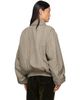 OPEN YY OPEN YY Khaki Fluid Cargo Bomber Jacket - 3