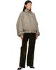 OPEN YY OPEN YY Khaki Fluid Cargo Bomber Jacket - 4