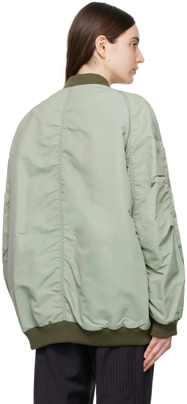 OPEN YY - Khaki Oversized Bomber Jacket