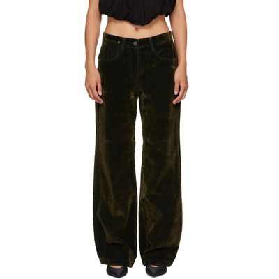 OPEN YY OPEN YY Khaki Velvet Denim Curved Jeans