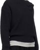 OPEN YY OPEN YY Navy Badge Applique Knit Pullover Sweater - 2