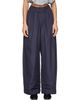 OPEN YY OPEN YY Navy Fluid Full Gather Trousers - 1