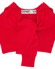OPEN YY OPEN YY Red Hoodie Sleeve Layer Scarf Hood - 1