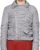 OPEN YY OPEN YY SSENSE Exclusive Gray Ruched Bomber Jacket - 1