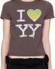 OPEN YY OPEN YY SSENSE Exclusive White 'I LOVE YY' Baby T-shirt - 1