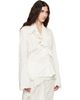 OPEN YY OPEN YY White Unbalanced Ruffle Blouse - 2