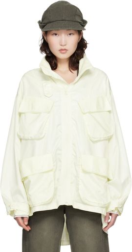 OPEN YY OPEN YY Yellow Cargo Pocket Wind Jacket
