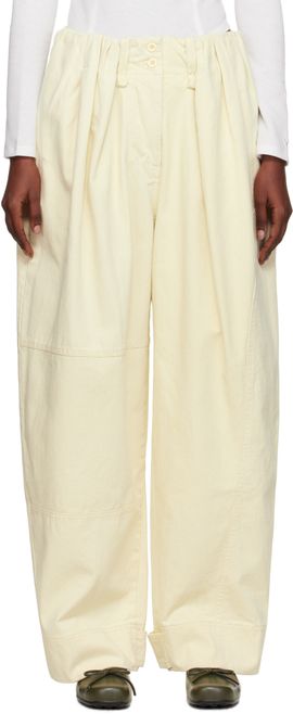 OPEN YY OPEN YY Yellow Full Gather Trousers
