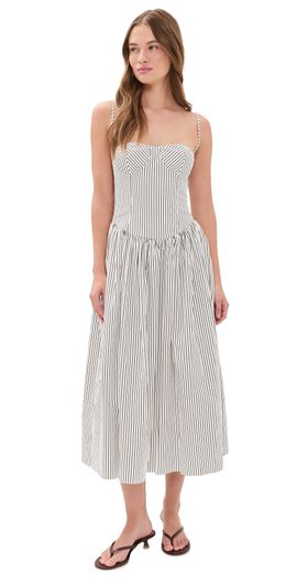 o.p.t o. p.t Ava Dress Cream Brown Stripe