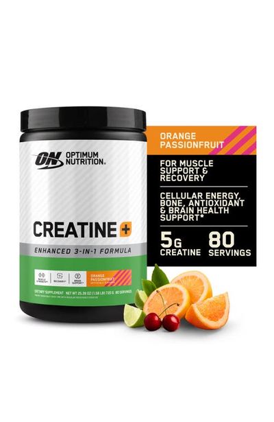 Optimum Nutrition Optimum Nutrition Creatine Monohydrate Performance Powder with Electrolytes, Added Vitamins, and Orange Passionfruit Flavor, 80 Servings
