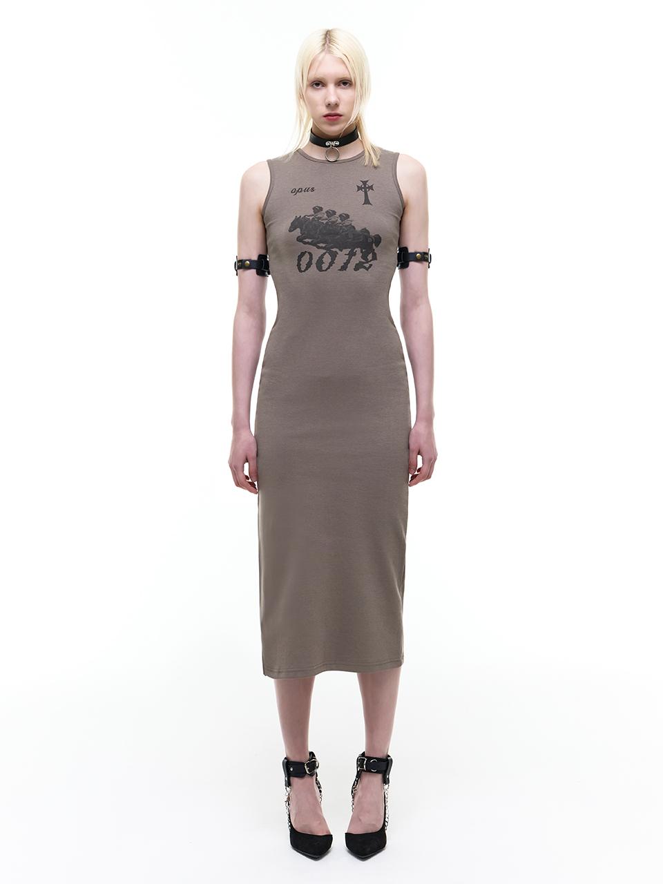 OPUS 0012 Op. 07 MAXI DRESS (G-0012) [BEIGE]