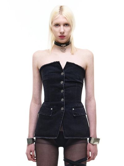 OPUS 0012 Op. 07 TYPA DENIM TOP [BLACK]