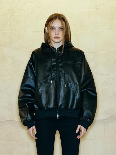 OPUS 0012 Padded Quilted Hooded Zip Jacket [Black]