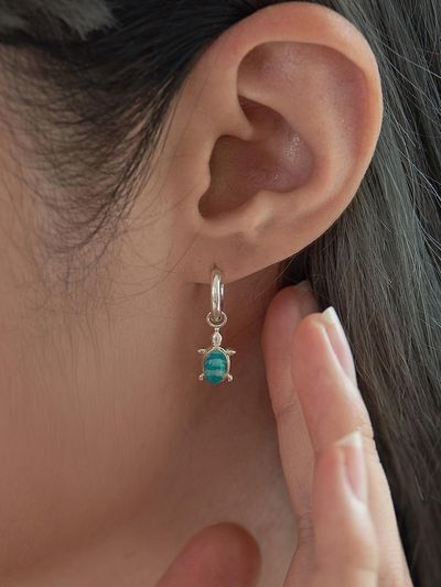 OR D`OR Amazonite Baby One Touch Earrings