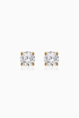 Oradina Oradina 14K White Gold Shine Bright Diamond Small Studs