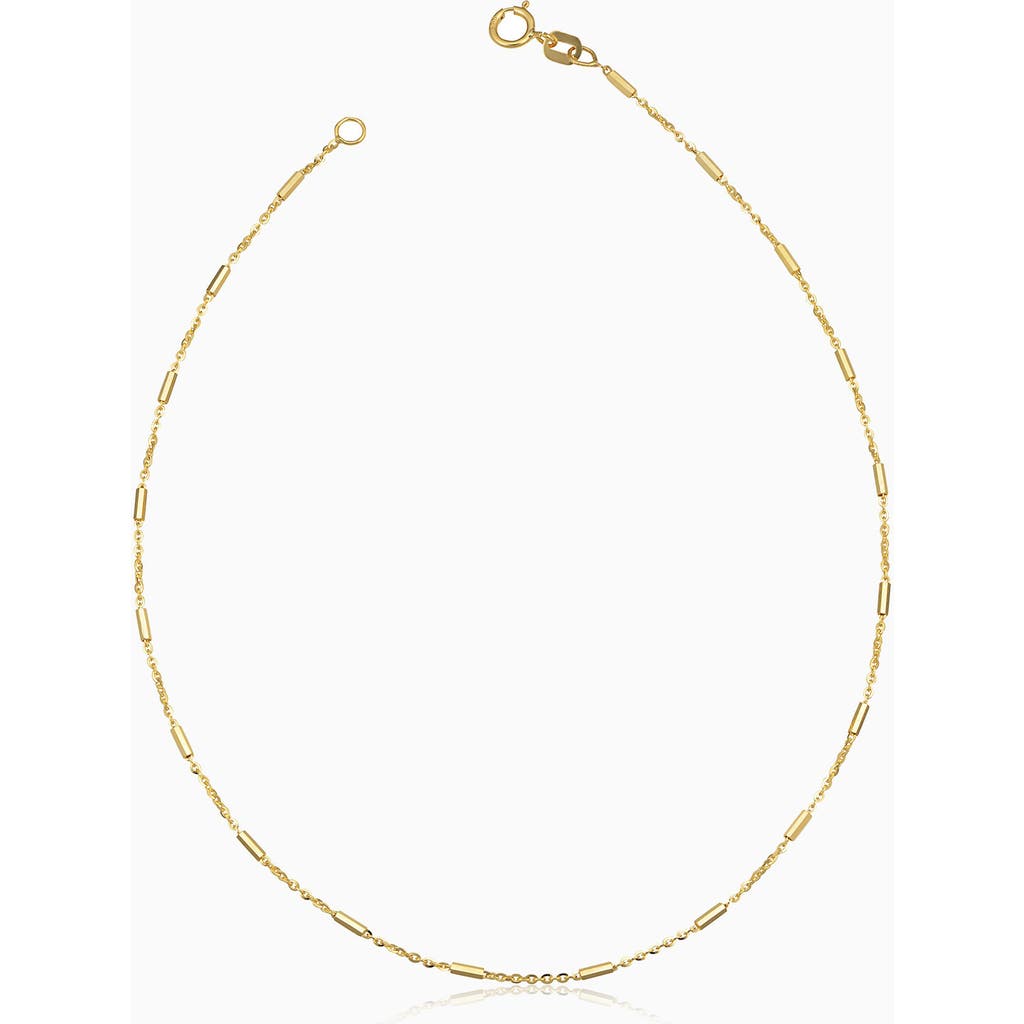 Oradina Oradina 14K Yellow Gold Vicenza Rolo Anklet 