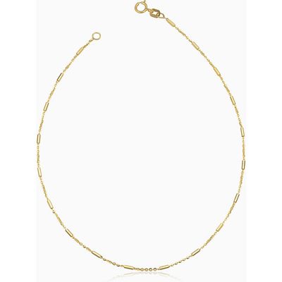 Oradina Oradina 14K Yellow Gold Vicenza Rolo Anklet 