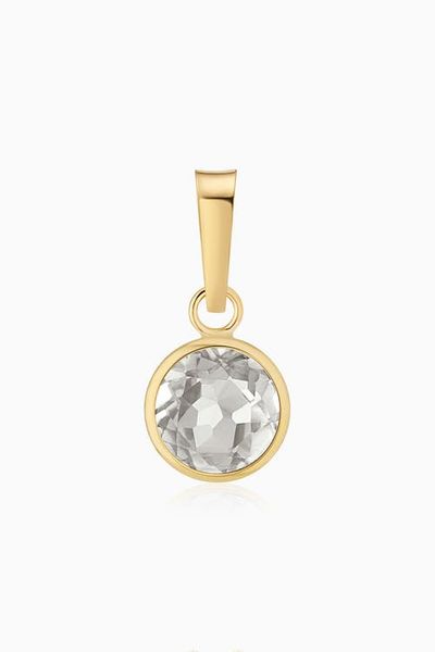 Oradina Oradina 14K Yellow Gold Vivid Round Pendant Charm