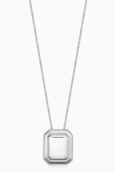 Oradina Oradina Sterling Silver Cufflink Pendant Necklace 