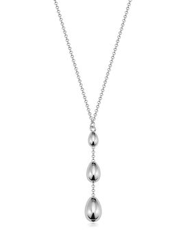 Oradina Oradina Sterling Silver Dripped in Silver Necklace, 18"